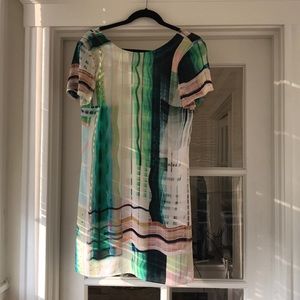 Stitch Fix Lavender Brown abstract  print dress